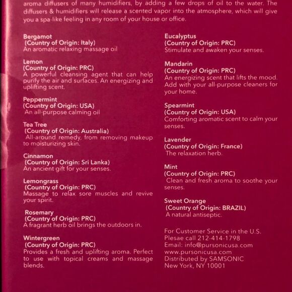 Pursonic Aromatherapy Essential Oil Set of 14 - Picture 8 of 11